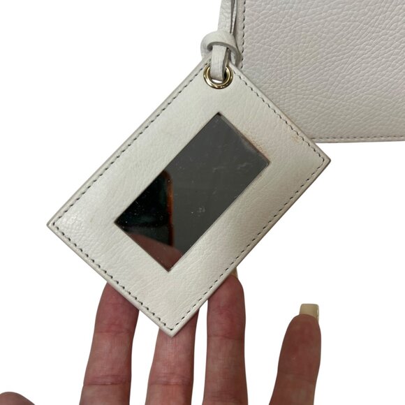 $1795 Balenciaga 2012 Snow White Gold Large Tube L Lock Leather Flap Clutch - Picture 13 of 15